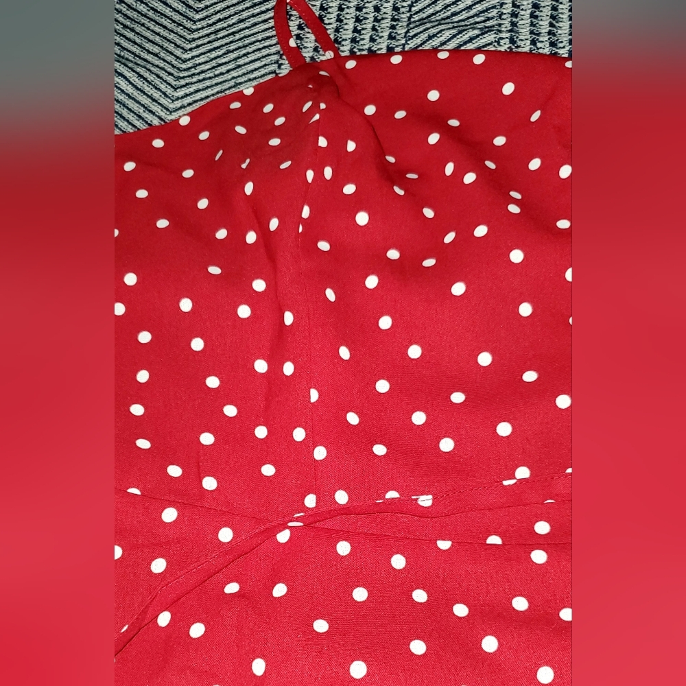 NWT Size 3X Skater/A-line Red Polka Dot Pinup Retro Vintage Style Dress - Picture 8 of 10